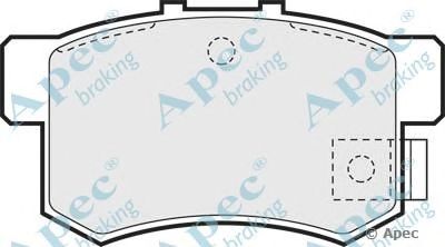 APEC BRAKING pad680 -  Комплект тормозных колодок, дисковый тормоз